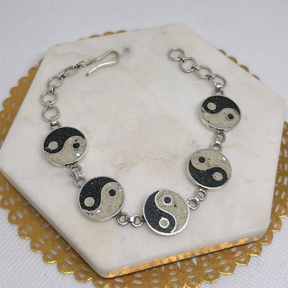 Vintage Ying Yang bracelet 925